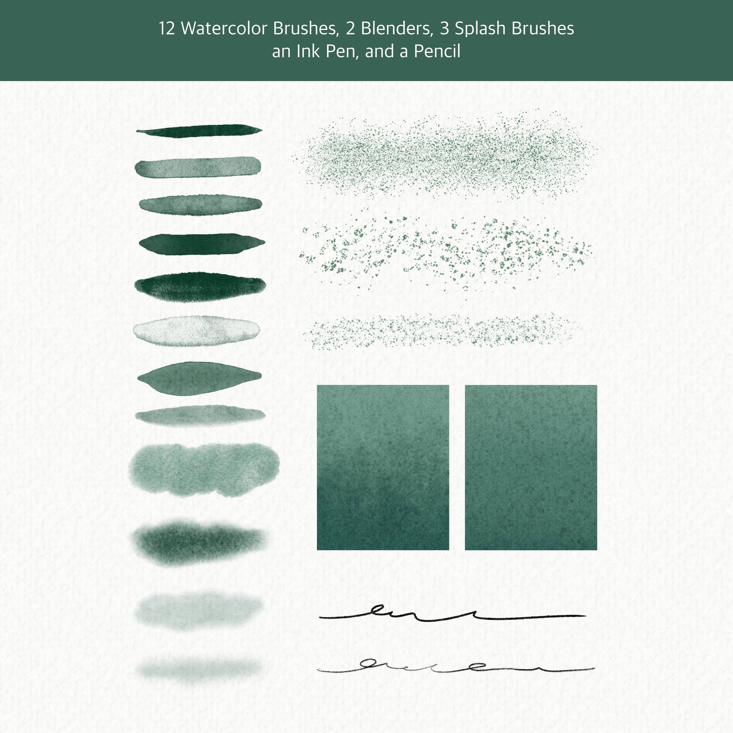 Procreate Watercolor Brush Set